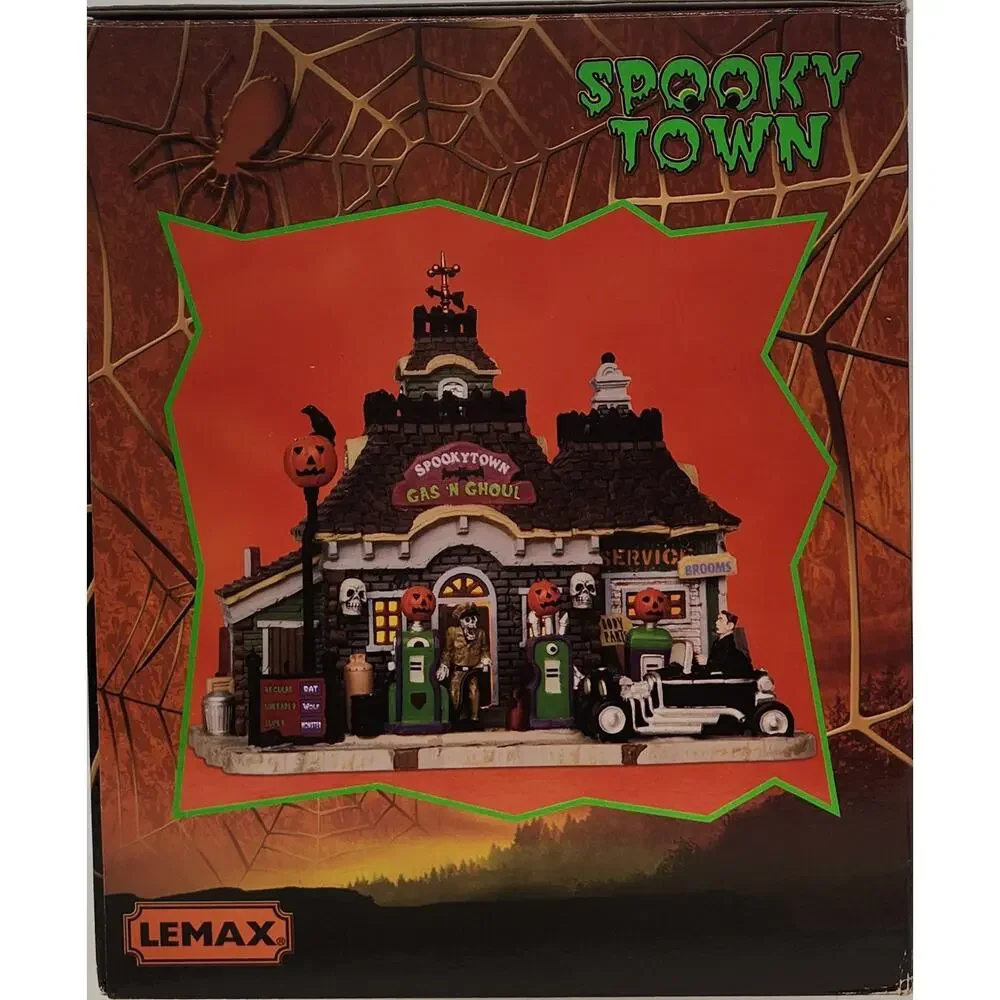 LEMAX - Spooky Town 2011 Gas N Ghoul - # 15194 - Lighted Building - DISCONTINUED